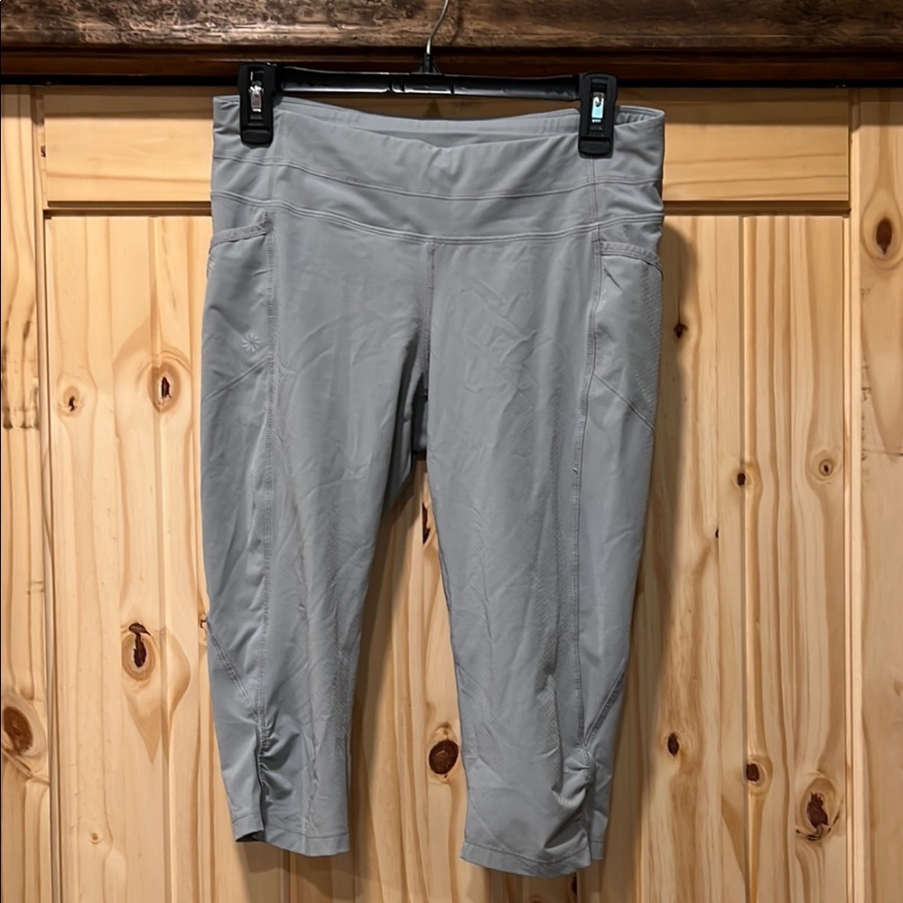 Athleta Gray Athletic Capri with Stretchy Waistband